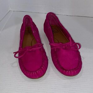 Lucky Brand Darice Pinkberry Moccasins Suede Leather Size 9